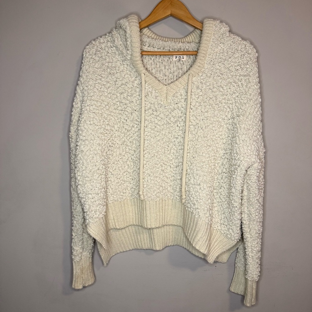 POL Cabincore Cozy Boucle Hoodie Sweater MEDIUM